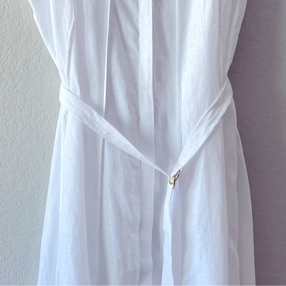 J Crew NWT Seamed Linen Dress with Removable Belt Size Small in White - Picture 9 of 16